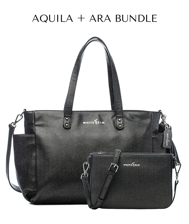 Aquila Tote Bag - Black Sparkle