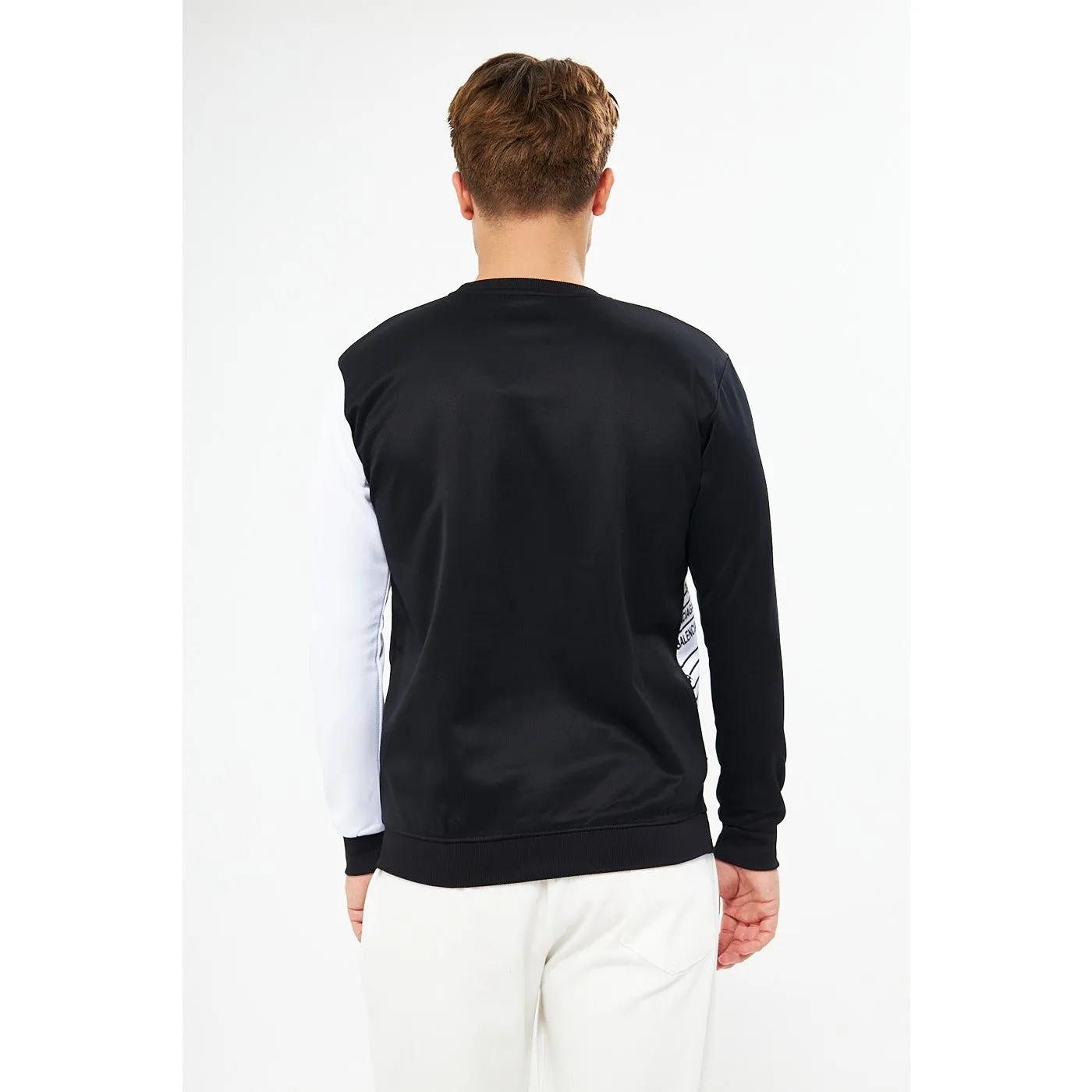 BGA Black Sleeves Contrast Sweatshirt