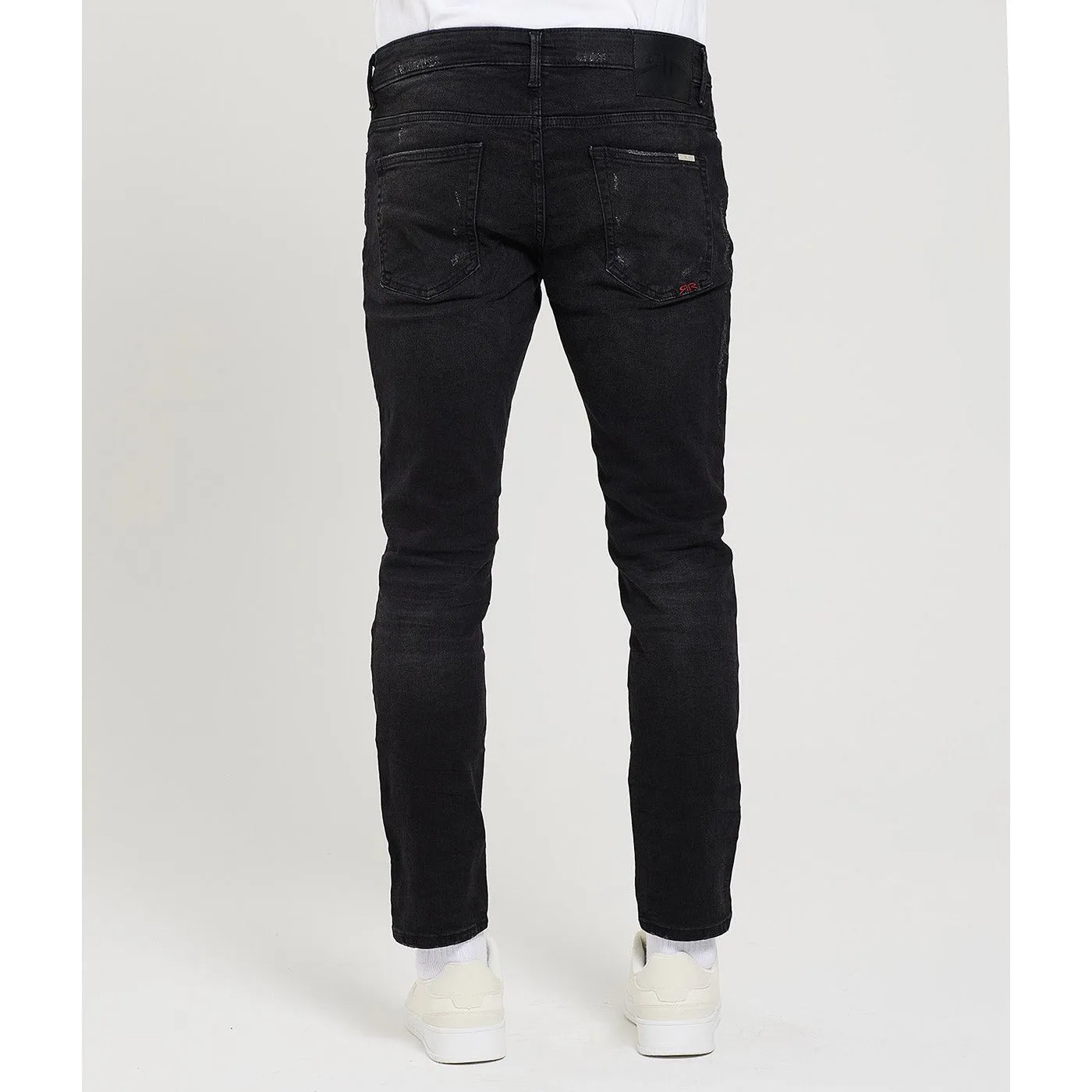 Black Ripped Carrot Slim Jeans