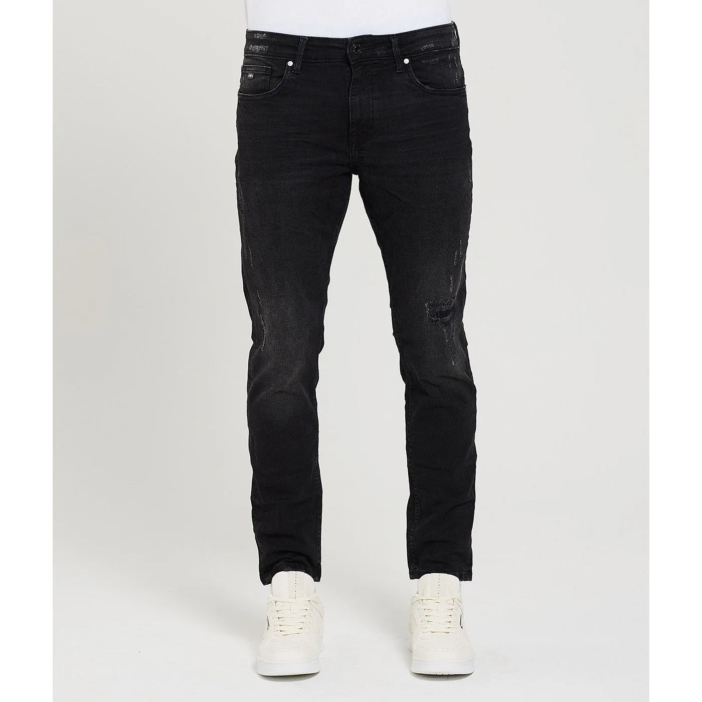 Black Ripped Carrot Slim Jeans