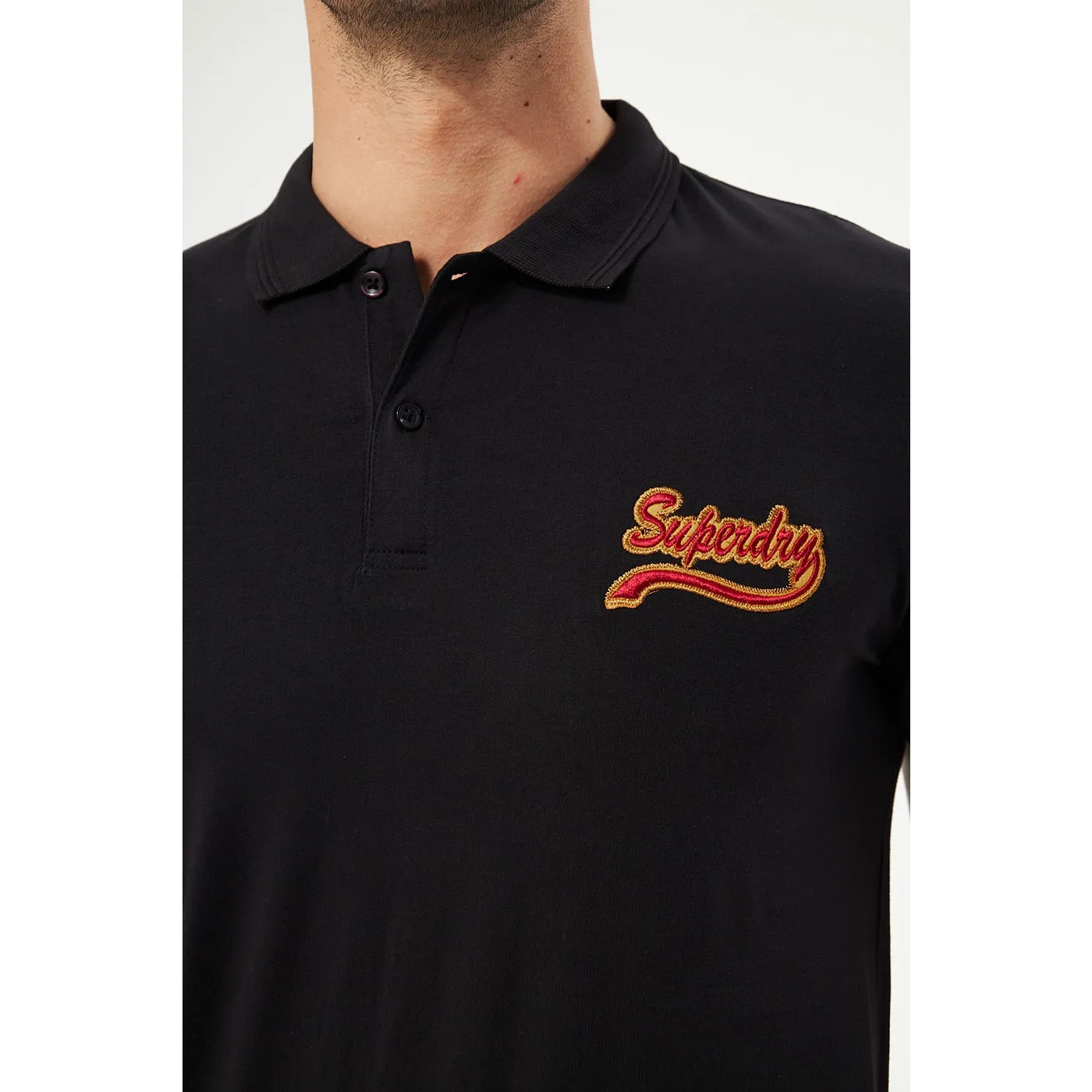 Black Superdry Smart Fit Polo