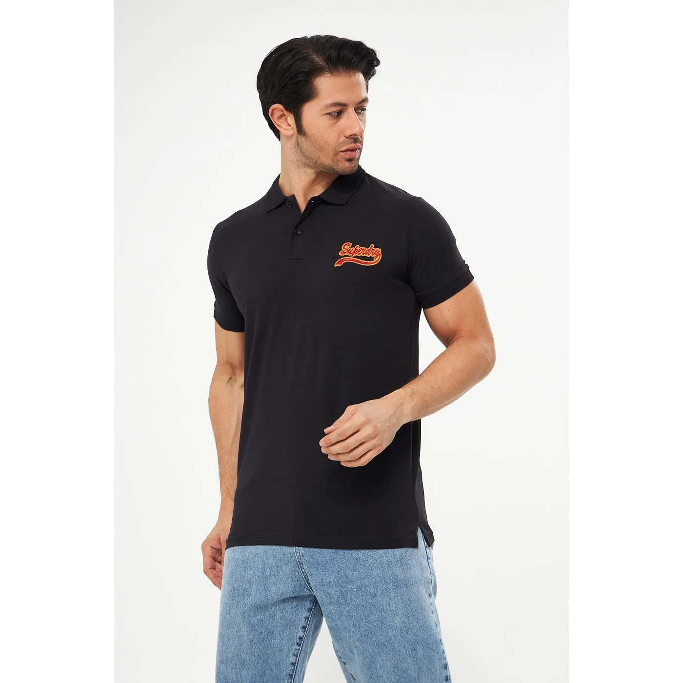 Black Superdry Smart Fit Polo