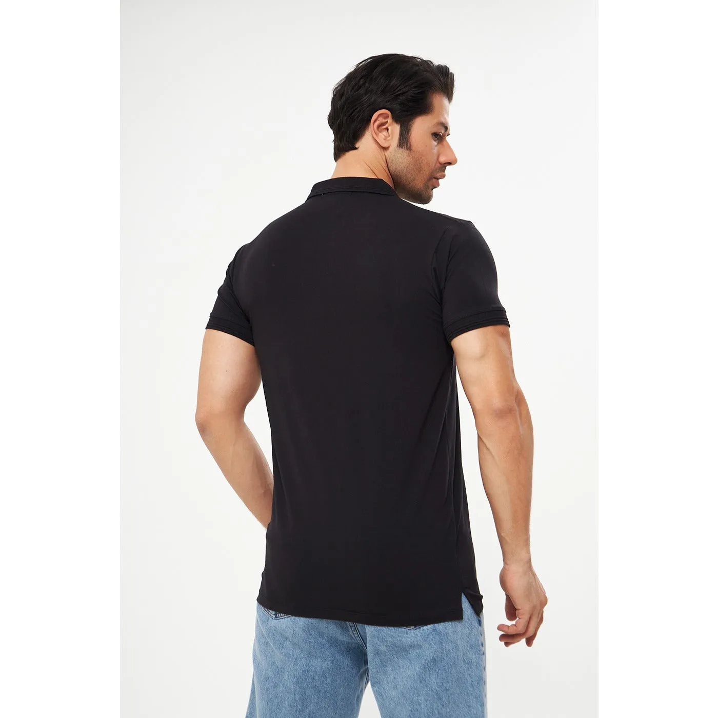 Black Superdry Smart Fit Polo