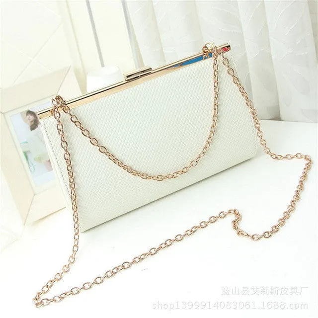 Black White Fashion Women Designer Chain Crossbody Bag Ladies Shoulder Bag Clutch Bag Bolsa Franja Girl Luxury Party Evening Bag