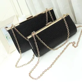 Black White Fashion Women Designer Chain Crossbody Bag Ladies Shoulder Bag Clutch Bag Bolsa Franja Girl Luxury Party Evening Bag