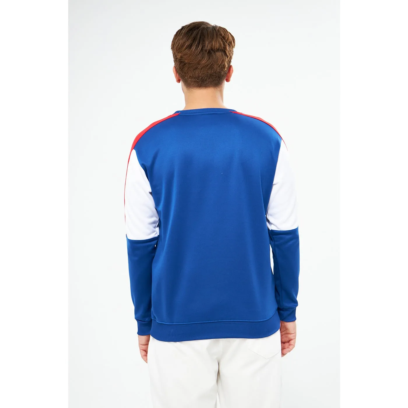 Blue Colourblock Sweatshirt