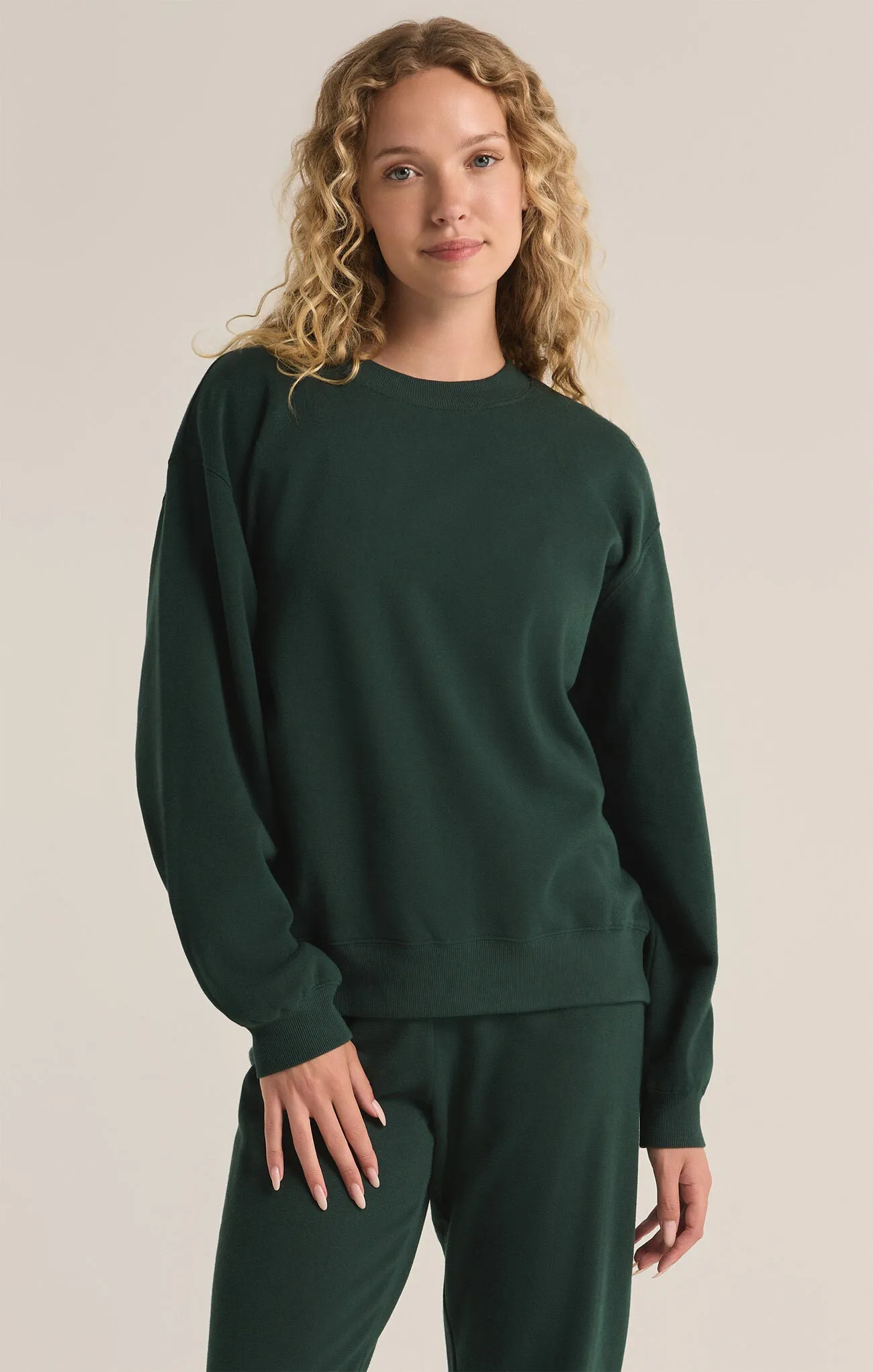 Boyfriend Sweatshirt - Cyprus Green