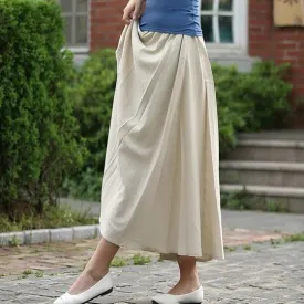 Cotton and Linen Maxi Skirts