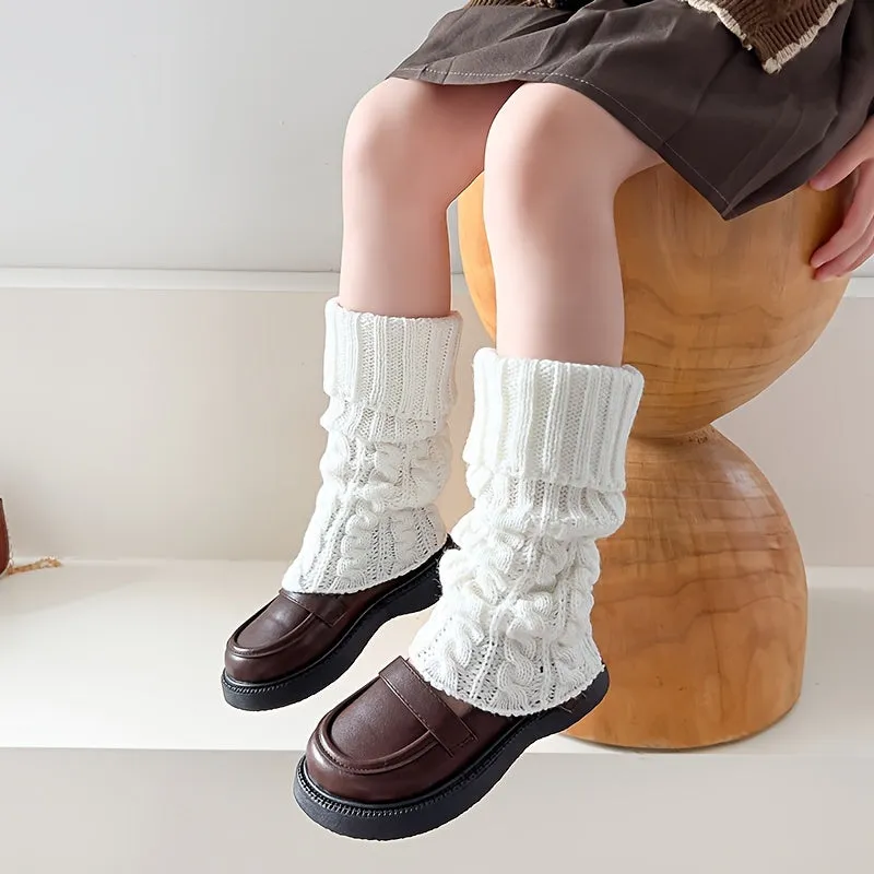 Cozy Girls Twisted Knit Socks  Perfect for AutumnWinter