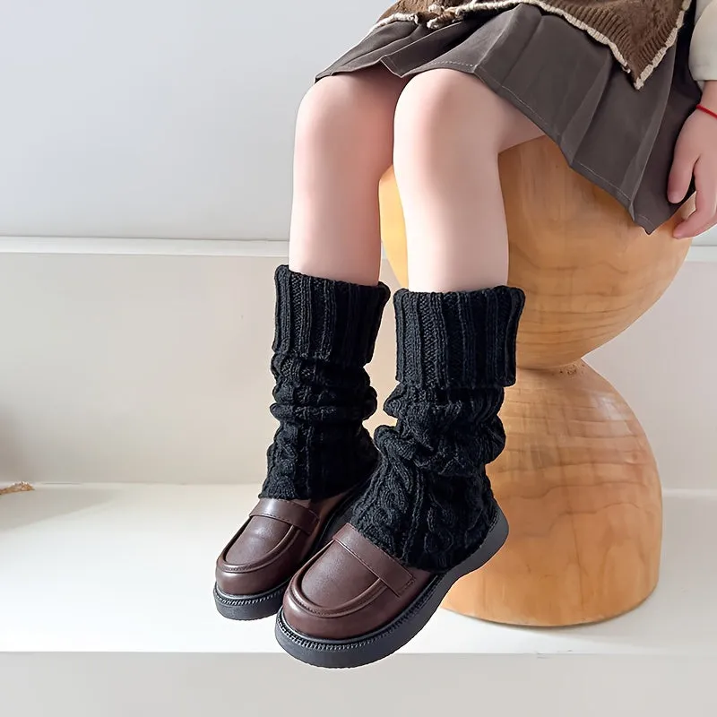 Cozy Girls Twisted Knit Socks  Perfect for AutumnWinter