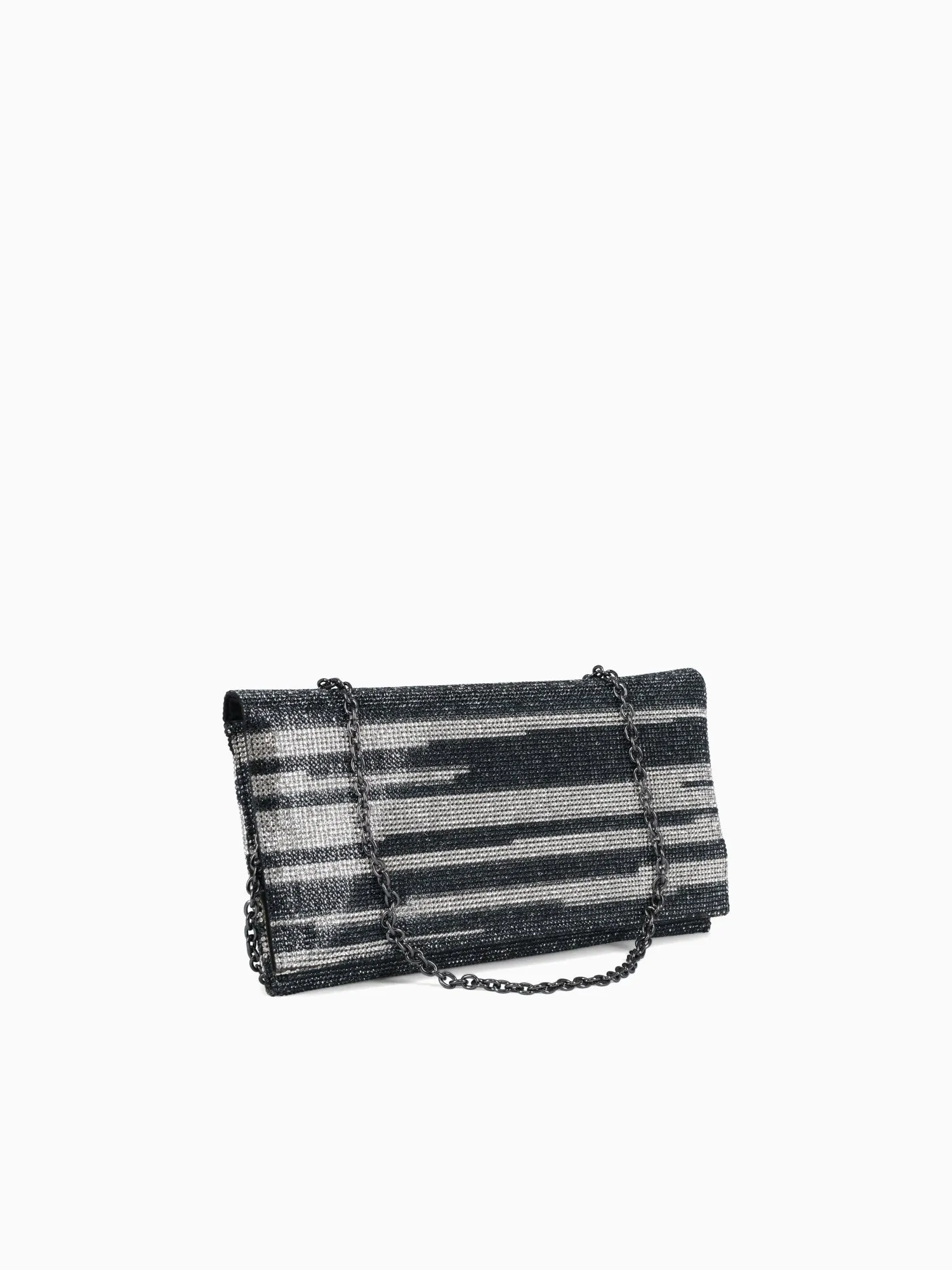 Crystal Panel Clutch Black