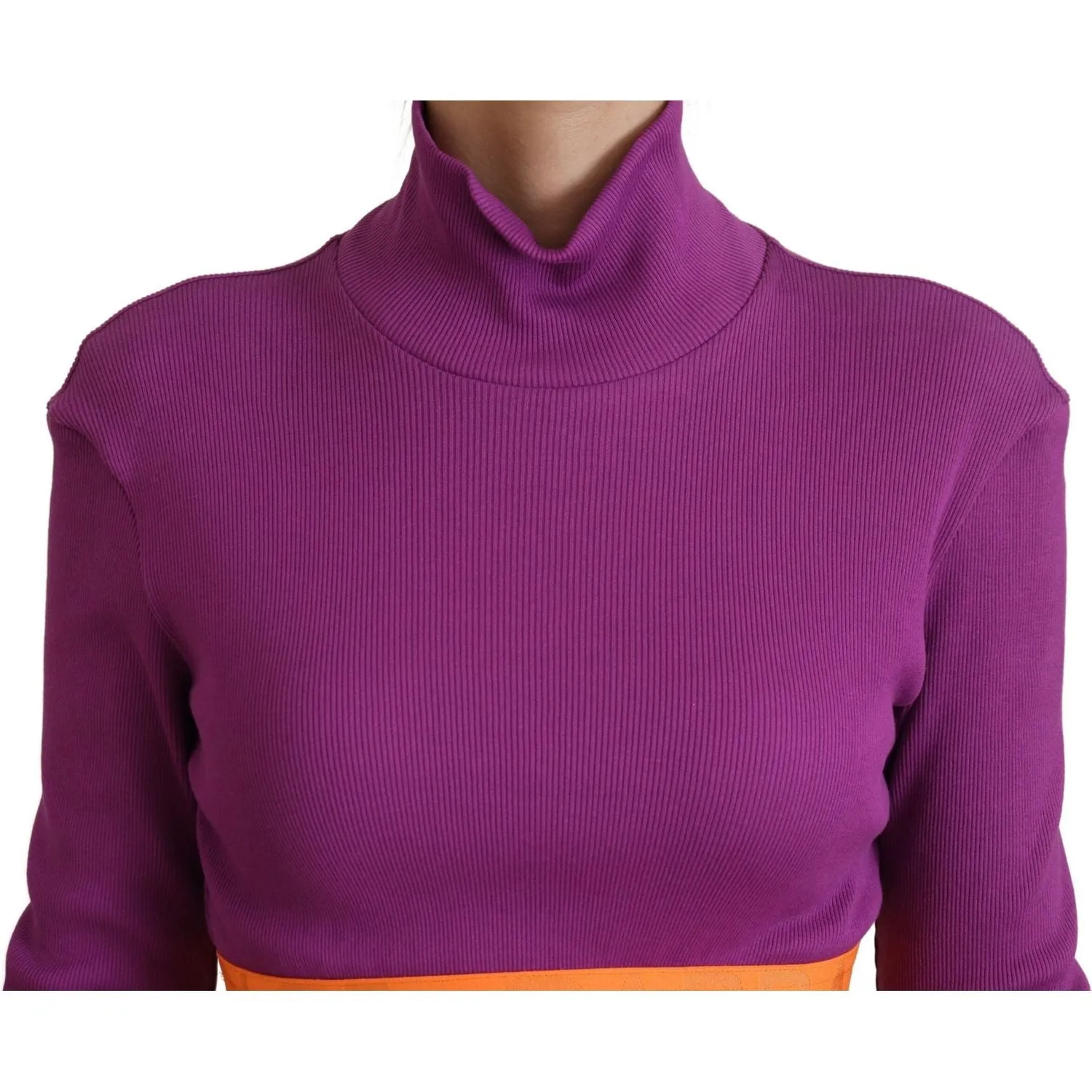 Dolce & Gabbana Elegant Purple Turtle Neck Pullover Sweater