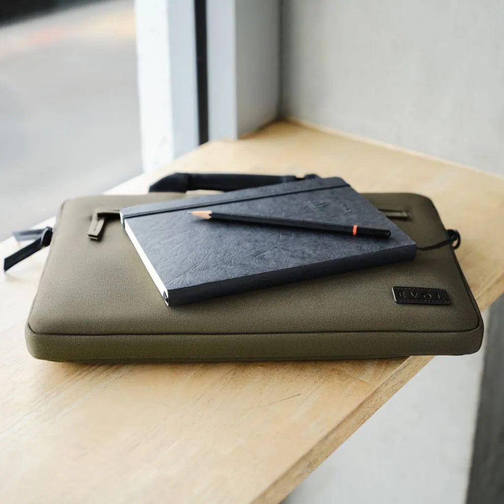 Evol 14.1″ Slim Laptop Brief - Recycled Material - Olive