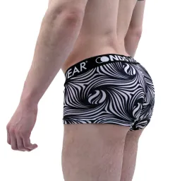 Festivo Black and White Men's Short Trunk Underwear