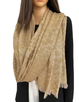 GOLD SPARKLY METALLIC LEOPARD PRINT EVENING SHAWL SCARF