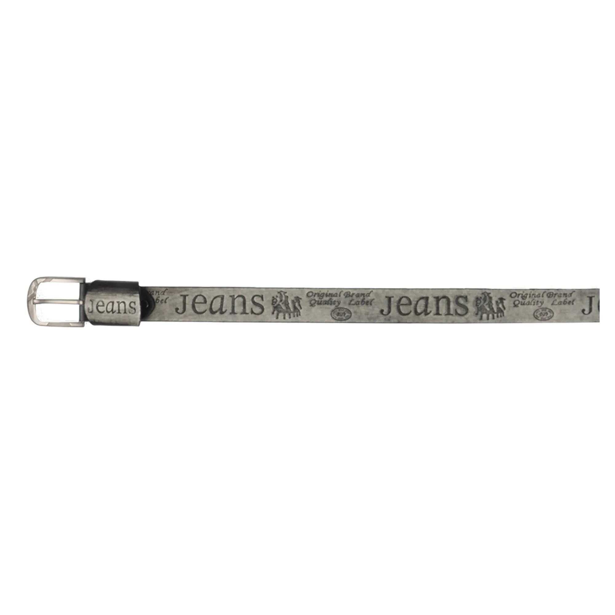 Graphic Letter "Jeans" Belt - Grey