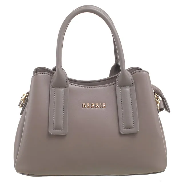 Grey Classic Small Tote Bag - Bessie London