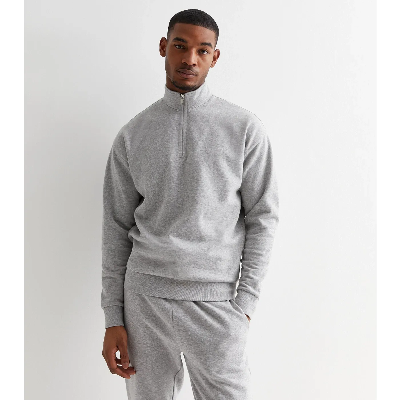 Grey Half Zip Sweatshirt