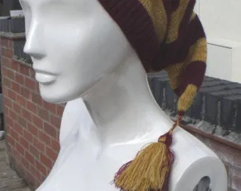 Harry Potter inspired, pixie hat, slouchy pirate hat, hogwarts school, available in all houses.