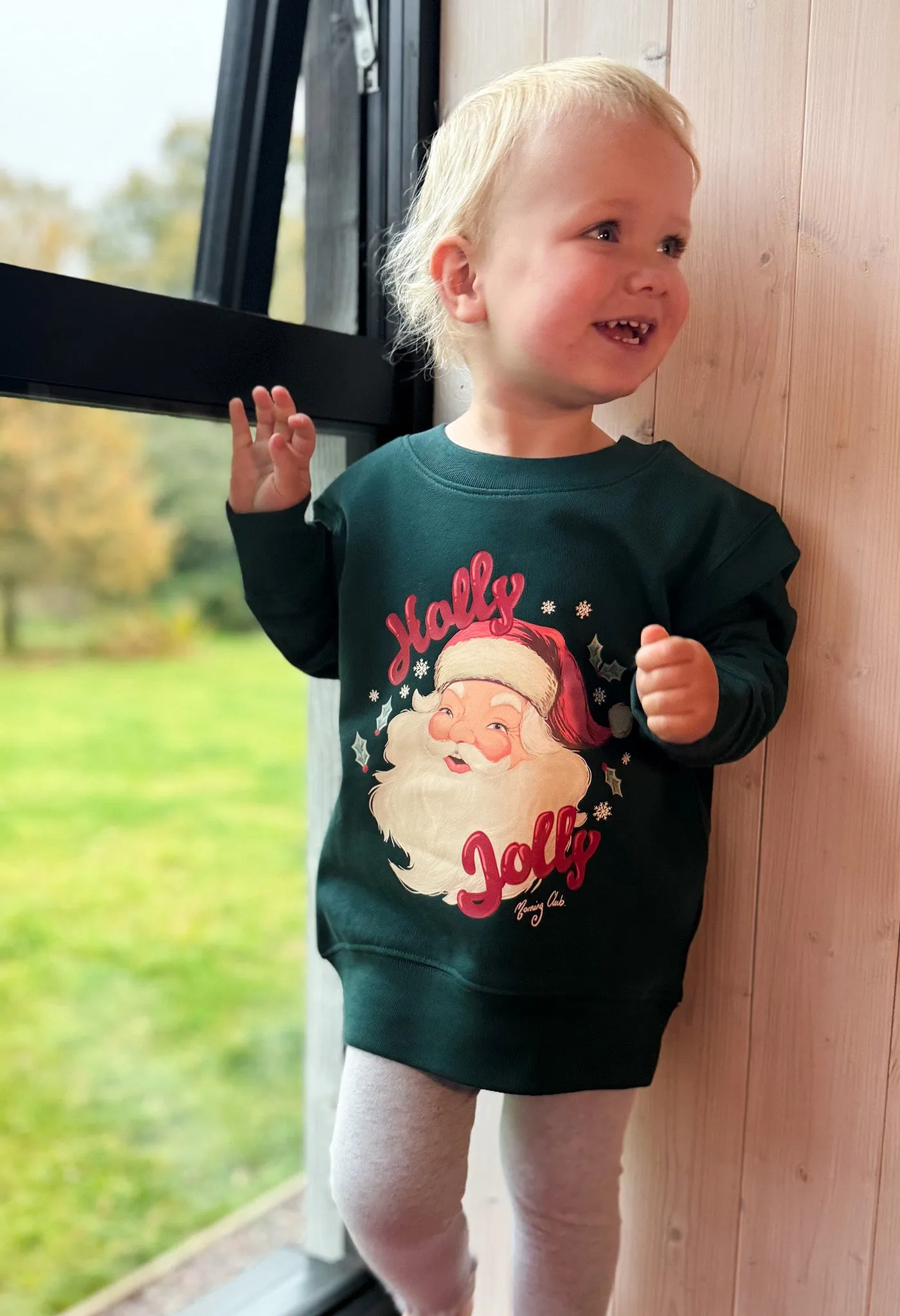 Holly Jolly Santa Organic Cotton Childrens Sweatshirt