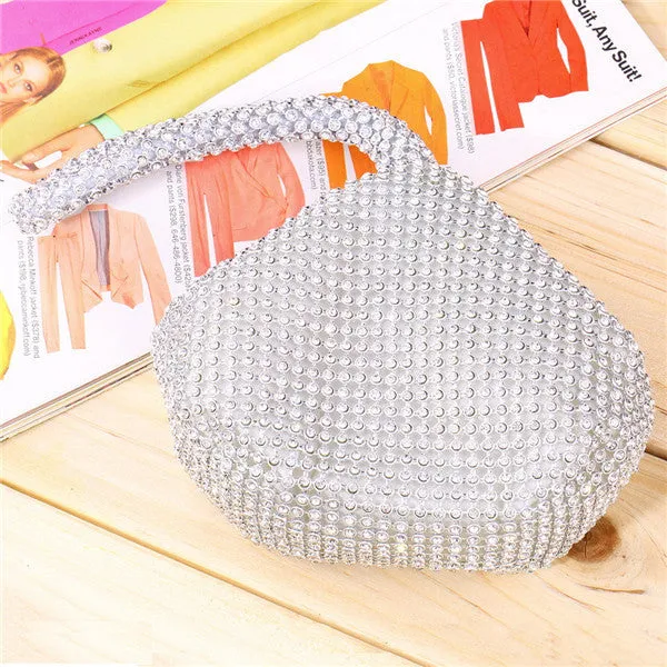 Hot! Triangle Full Rhinestones Women's Evening Clutch Bag Party Prom Wedding Purse Fashion Hot Selling