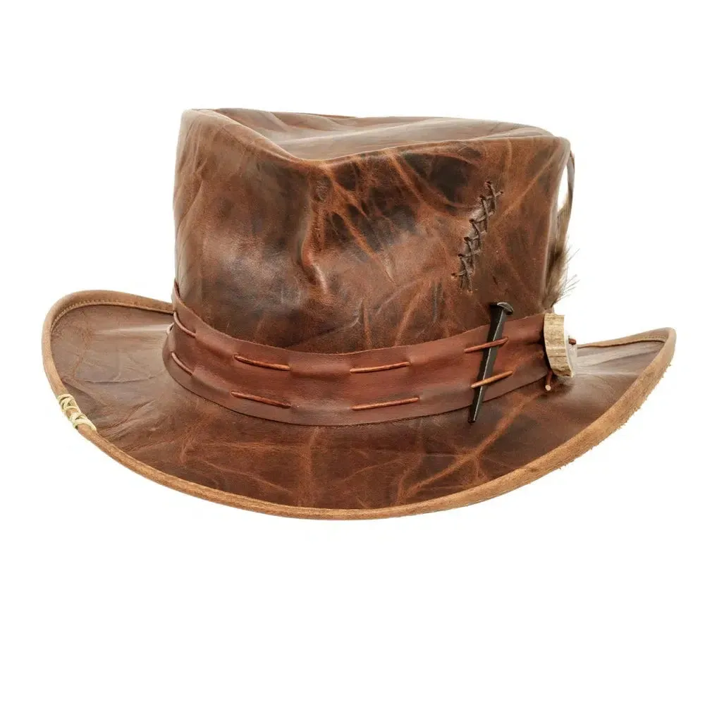 Jiminy | Womens Brown Leather Top Hat