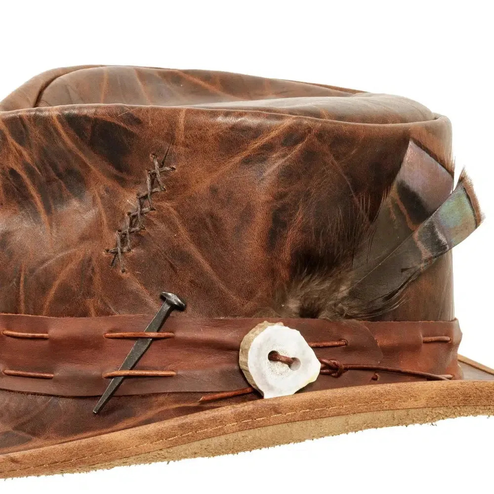 Jiminy | Womens Brown Leather Top Hat