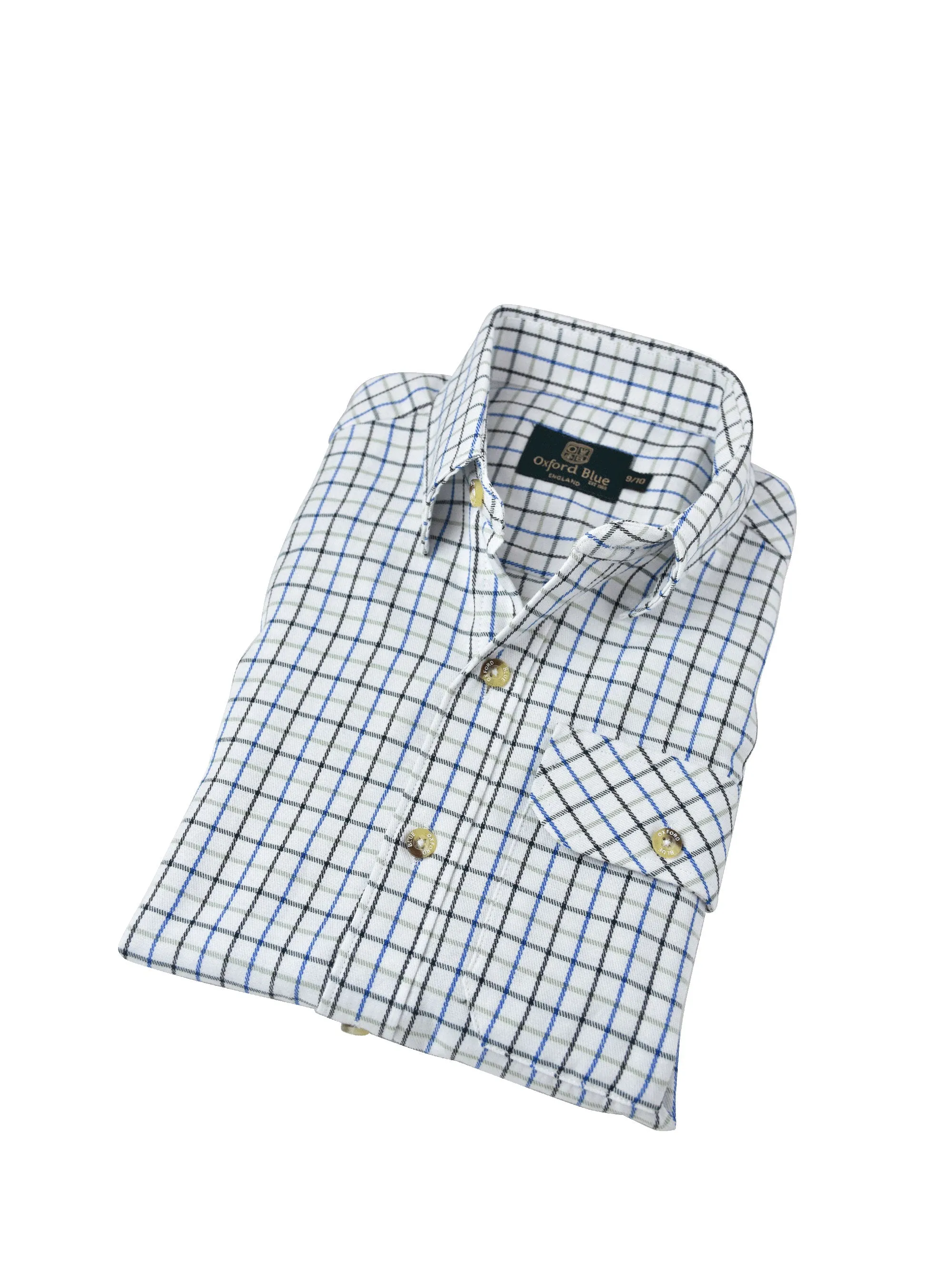 KSH01 - Kids Full Sleeve Tattersall Shirt - BLUE