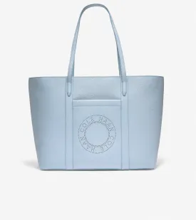 Leather Zip Top Tote