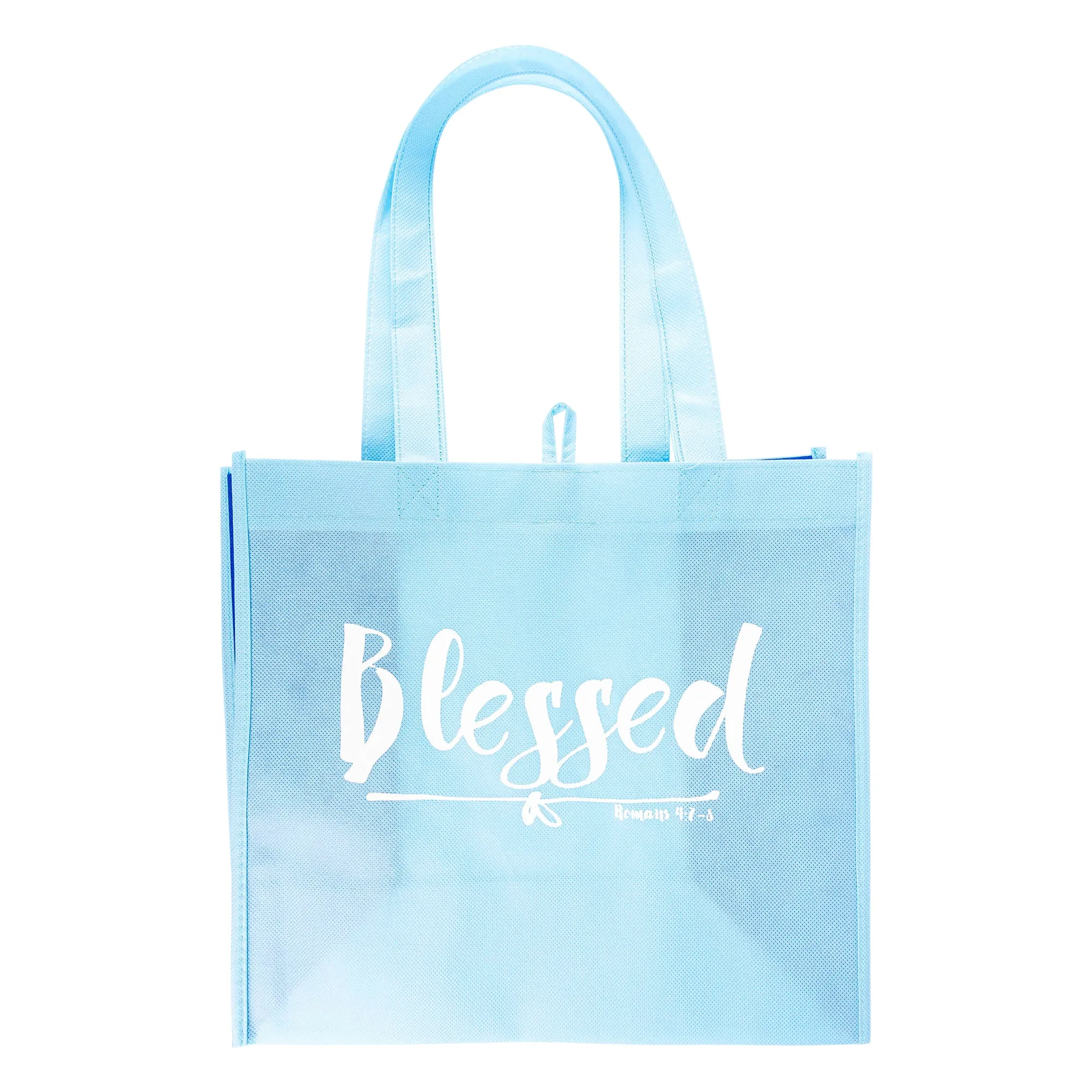 Light Blue Eco Tote Bag - "Blessed"