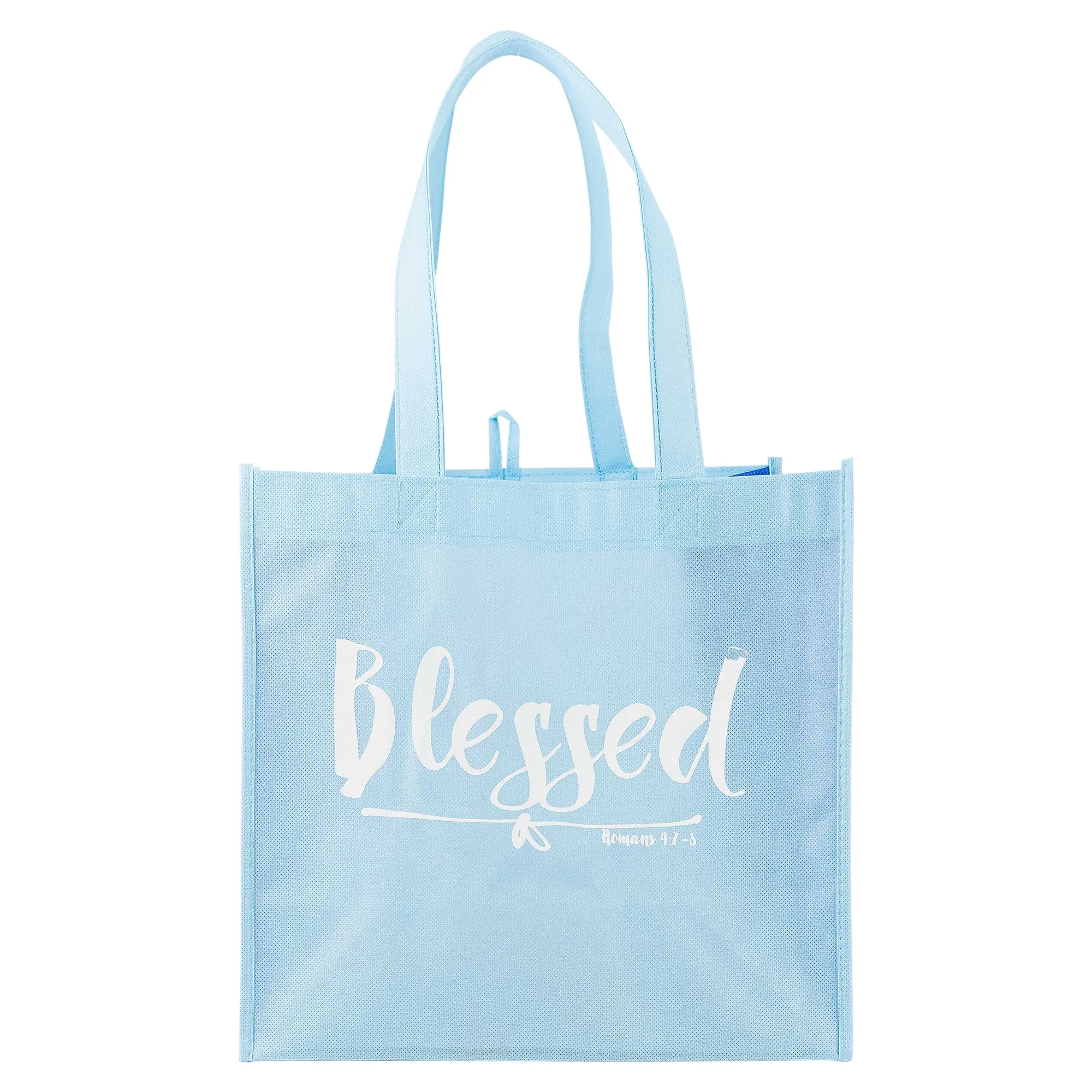 Light Blue Eco Tote Bag - "Blessed"