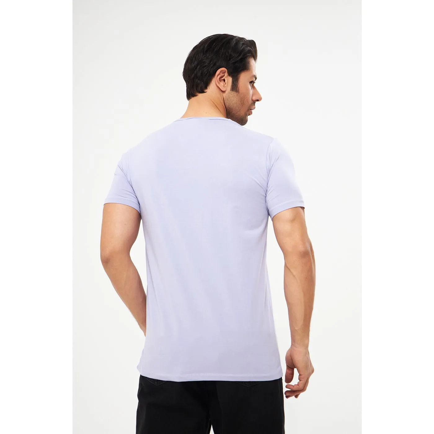 Lilac V Neck Polo Tshirt