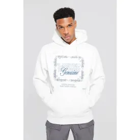 Limited Edition White Printed Hoodie