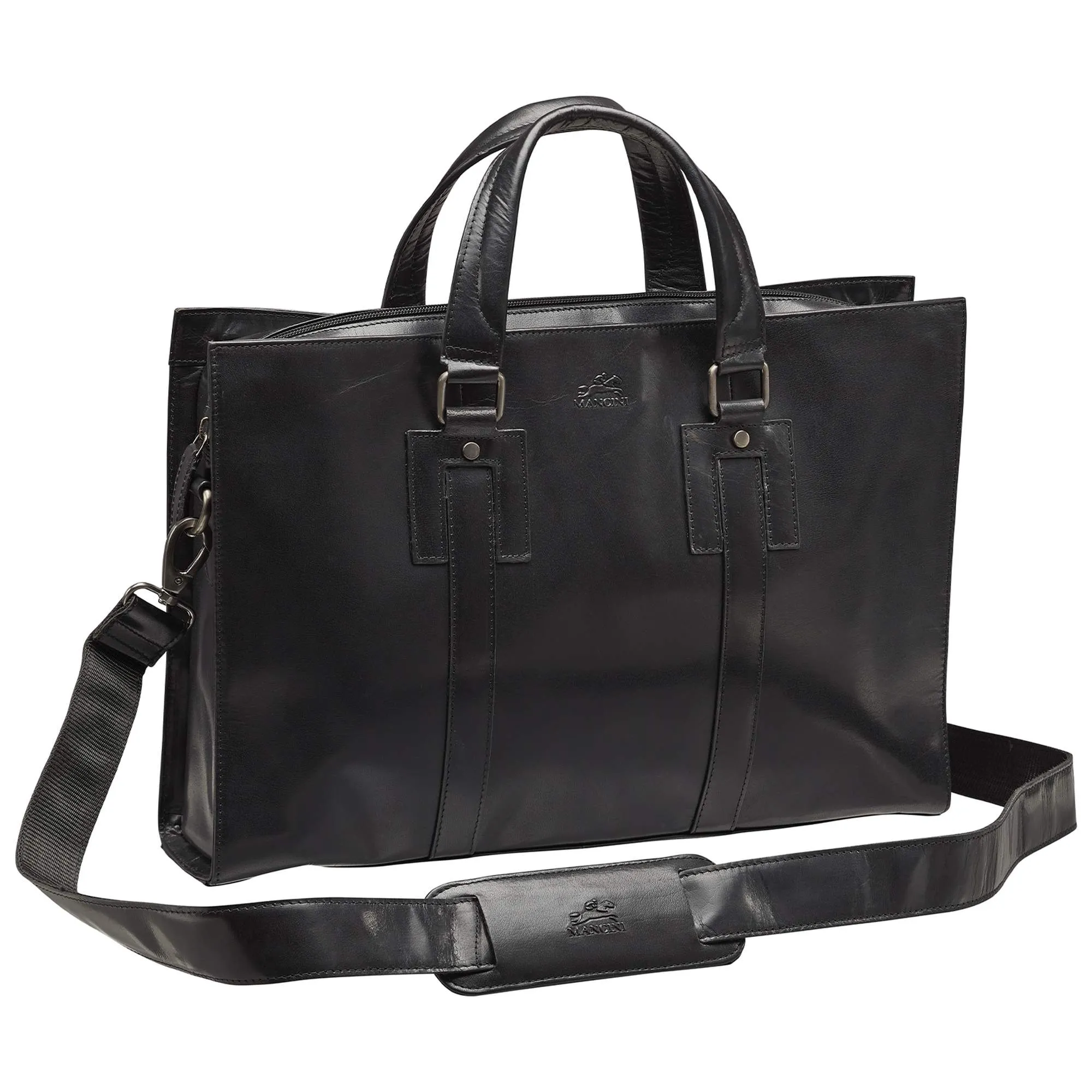 Mancini Leather Buffalo Collection Tote for 14” laptop