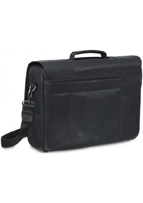 Mancini Leather Porthole briefcase for 15.6” Laptop / Tablet