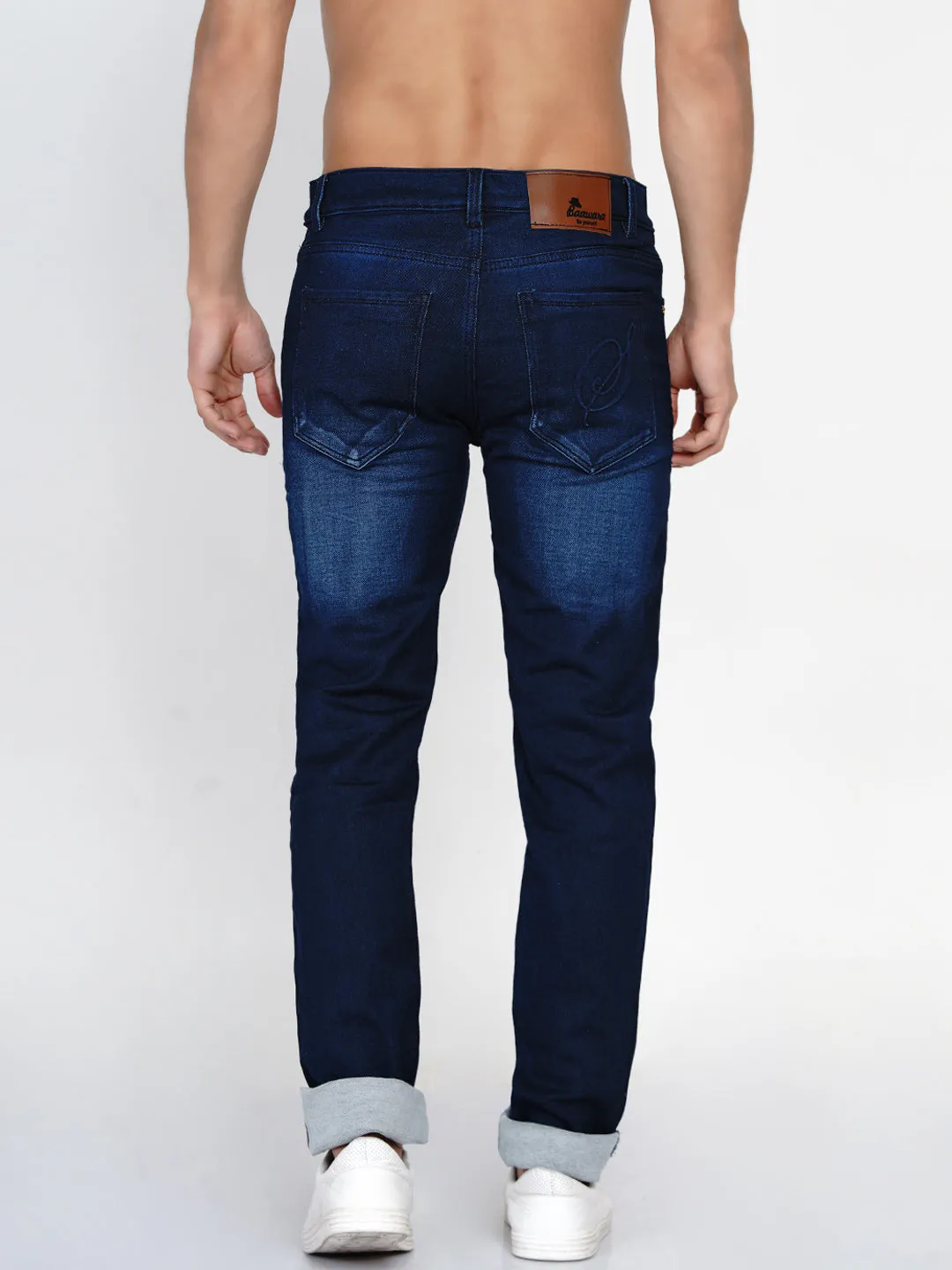 Men Blue Mid-Rise Light Fade Jeans