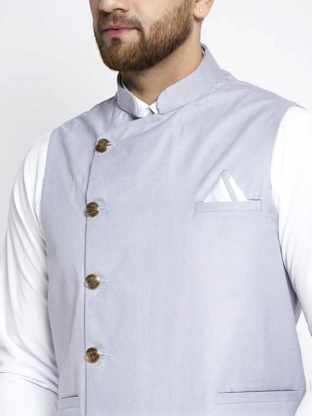 Men'S Blue Nehru Jacket