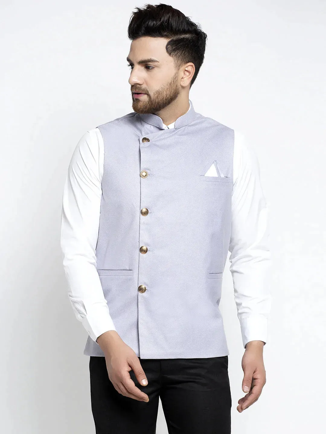 Men'S Blue Nehru Jacket