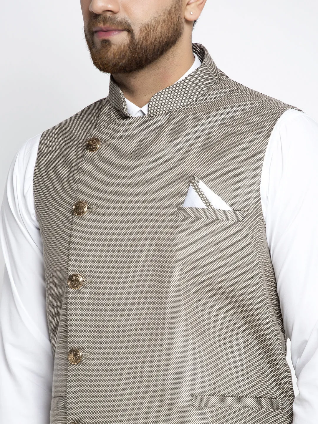 Men'S Grey Nehru Jacket