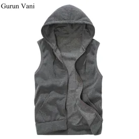 Mens Sleeveless Hoodies Fashion Casual Hooded Sweatshirt Men Hip Hop Hoodie Men's Sportswear High Quality 5 Color Size M-XXL A36