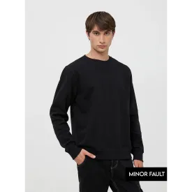 (Minor Fault) Black Basic Regular Fit Sweatshirt