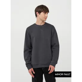 (Minor Fault) Charcoal Basic Regular Fit Sweatshirt