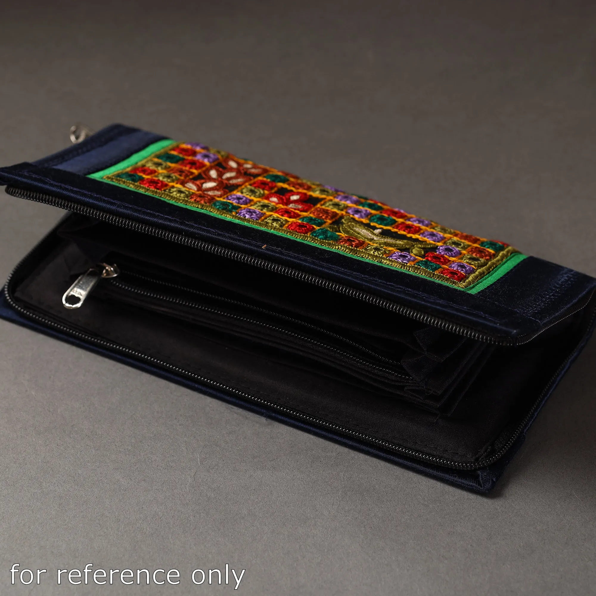 Multicolor - Kutchi Embroidery Mirror Work Clutch