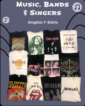 Music, Bands & Singers Graphic T-Shirts