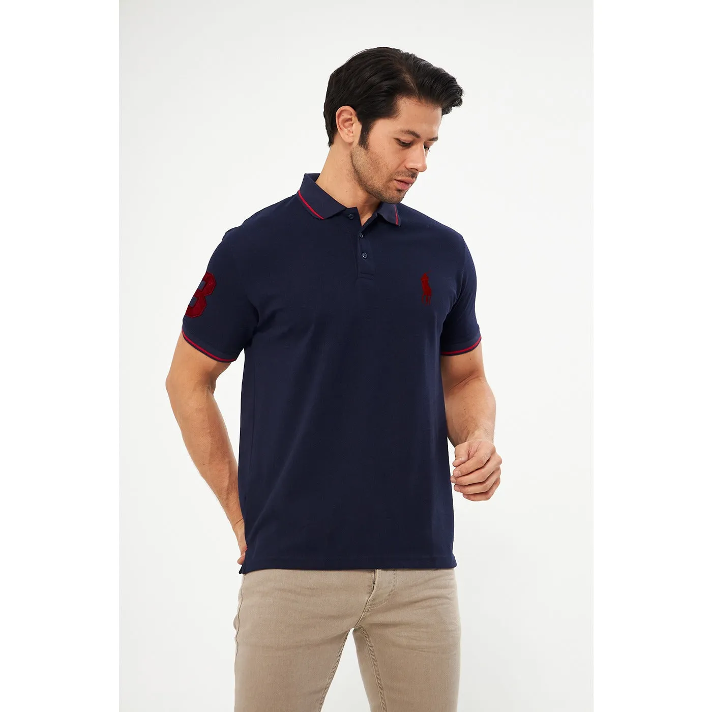 Navy RL Pique Polo