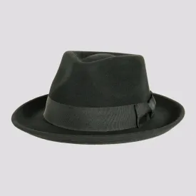 Newark | Mens Crushable Wool Felt Teardrop Fedora Hat