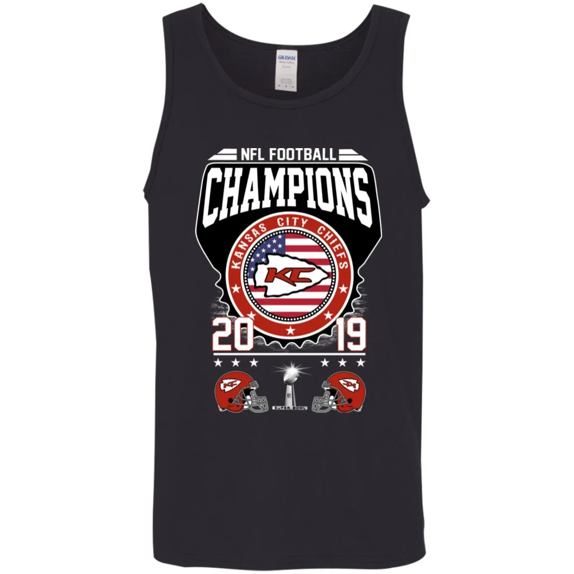 Nfl – Football Champions Kansas City Chiefs Super Bowl 2019 Men Cotton Tank