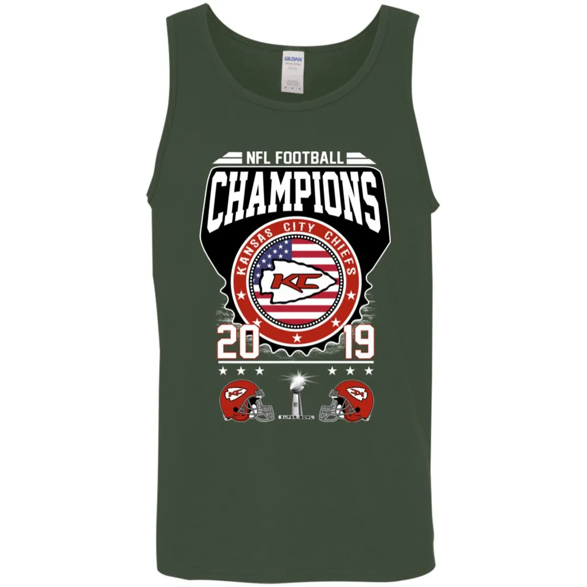 Nfl – Football Champions Kansas City Chiefs Super Bowl 2019 Men Cotton Tank