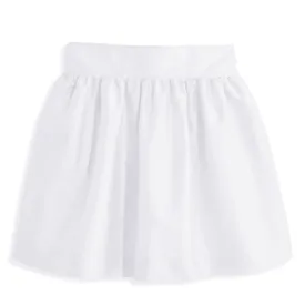 Party Skirt -- White Taffeta