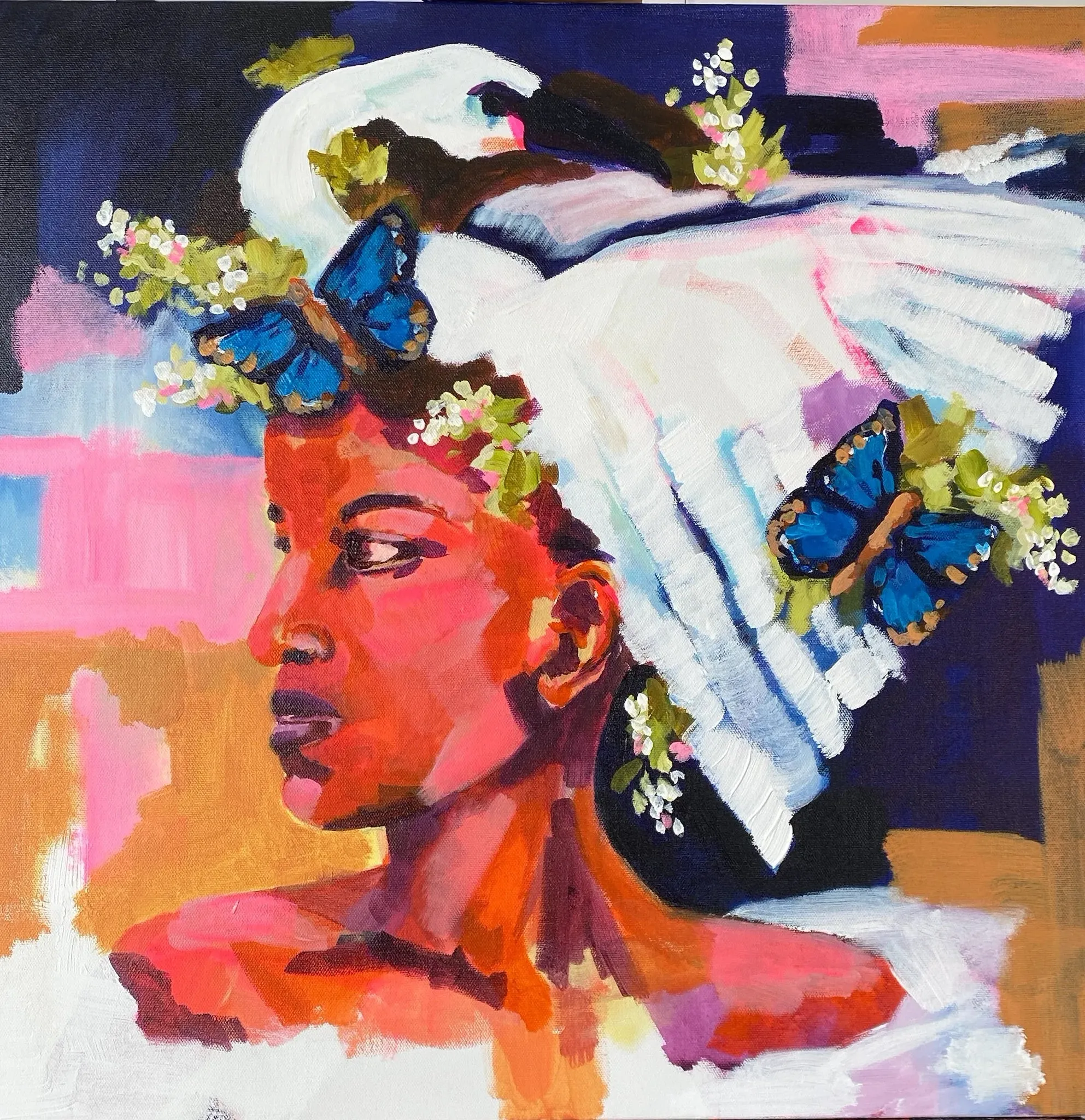 "Swan Hats for Spring" Original Painting by Meghan Berney